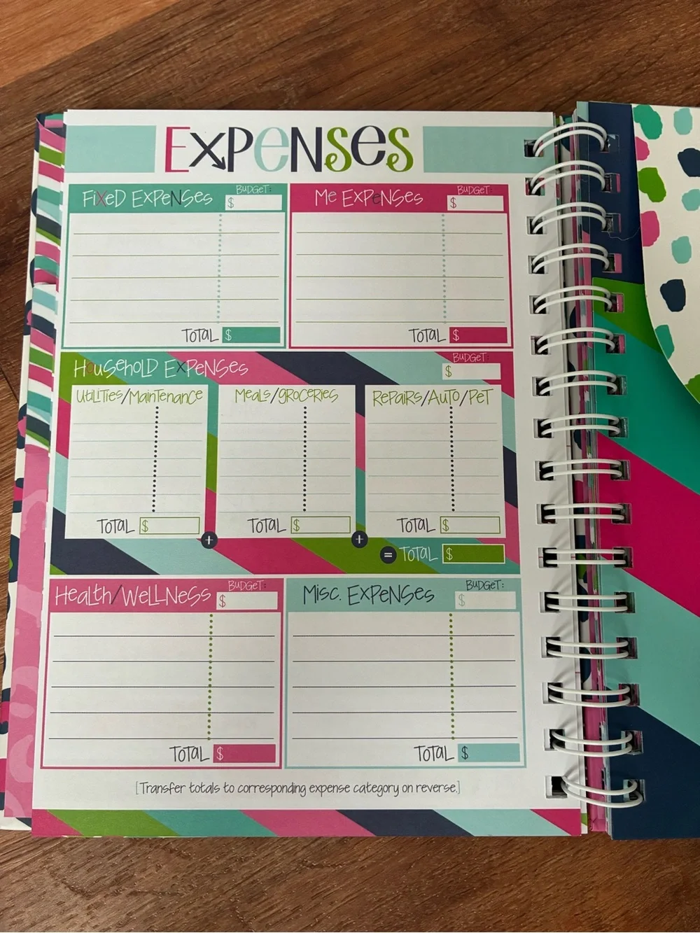 Denise Albright 12-Month Budget Planner, Bill & Expense Tracker, Undated, NWT